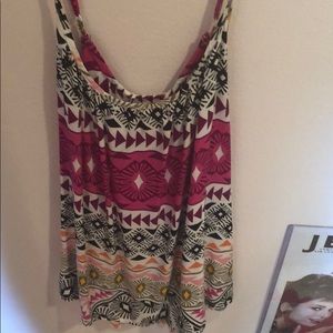 A multicolored African print shirt